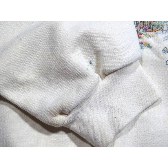 Vtg Northern Reflections Garden Gate Cottagecore Sweatshirt Cozy Aesthetic L/XL - Picture 5 of 9